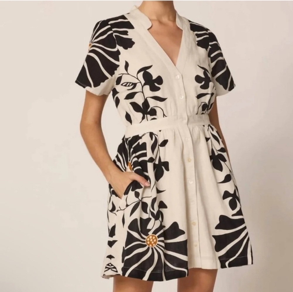 NWT! Cleobella, Beatrice Mini Dress, Atropa Print, Size M, MSRP $288